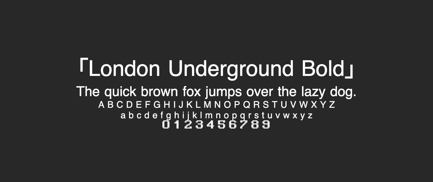 London Underground Bold字体预览